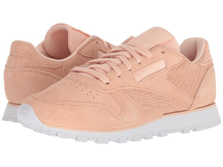 Reebok Lifestyle Classic Leather Woven Embossed (desert Dust/white) Women's Classic Shoes