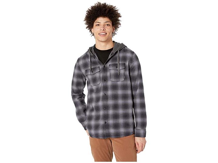 Quiksilver Snap Up Long Sleeve Hoodie (quiet Shade) Men's Sweatshirt