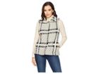 Dylan By True Grit Black And White Oatmeal Plaid Vest (oatmeal) Women's Vest