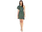 1.state One Shoulder Ruffled Edge Wrap Dress (taro Leaf) Women's Dress