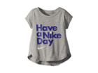 Nike Kids Have A Nike(r) Day Short Sleeve Tee (toddler) (dark Grey Heather) Girl's T Shirt