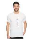 Calvin Klein Jeans Vertical Wash Logo Crew Neck Tee (standard White) Men's T Shirt
