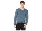 Scotch & Soda Grandad Pullover W/ Contrast Inside Color (sky Blue Melange) Men's Sweatshirt