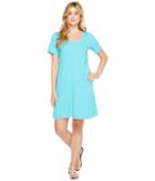 Fresh Produce Allure T-shirt Dress (luna Turquoise) Women's Dress
