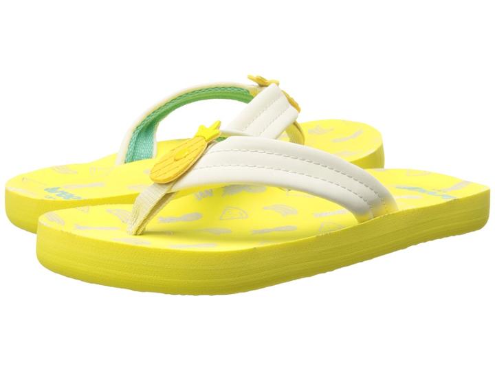 Reef Kids Little Ahi Fruits (infant/toddler/little Kid/big Kid) (pineapple) Girls Shoes