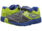 Saucony Kids Ride 9 (toddler/little Kid) (grey/lime) Boys Shoes