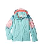 Roxy Kids Jetty Block Jacket (big Kids) (neon Grapefruit/solargradient) Girl's Coat