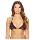 Kate Spade New York Doheny Beach #77 String Bikini Top W/ Removable Soft Cups (black) Women's Swimwear