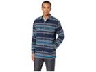 Pendleton Shirt Jacket W/ Fleece Lining (indigo Turquoise Stripe) Men's Coat