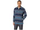 Pendleton Shirt Jacket W/ Fleece Lining (indigo Turquoise Stripe) Men's Coat