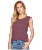 Alternative Eco Jersey Cap Sleeve Crew (plum Overdye) Women's Clothing