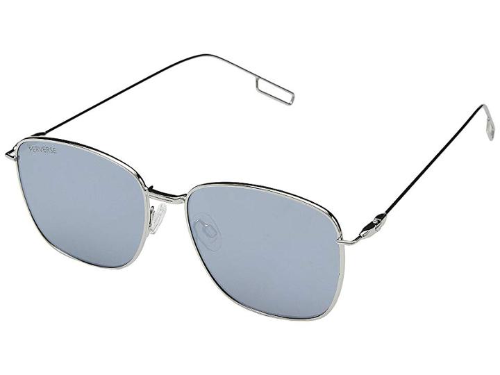 Thomas James La By Perverse Sunglasses Em (silver/silver Mirror) Fashion Sunglasses