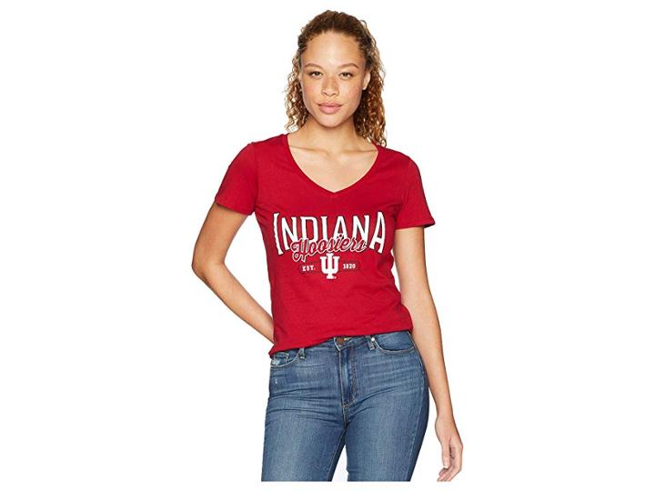 Champion College Indiana Hoosiers University V-neck Tee (cardinal 2) Women's T Shirt