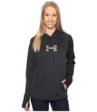 Under Armour Ua Icon Caliber Hoodie (anthracite/realtre Ap-xtra) Women's Sweatshirt