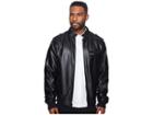 Members Only Faux Leather Iconic Racer Jacket (black) Men's Coat