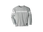 Converse Kids Football Jersey Long Sleeve Knit Top (big Kids) (dark Grey Heather) Boy's Clothing