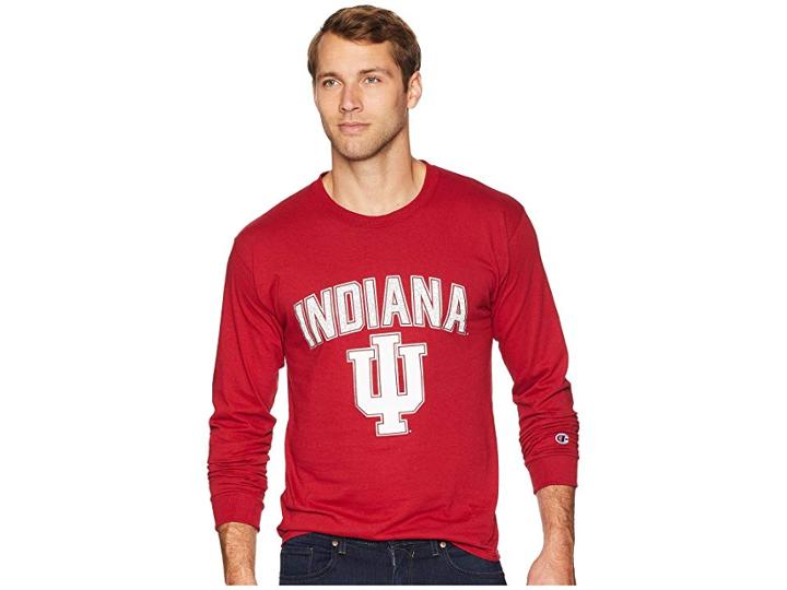 Champion College Indiana Hoosiers Long Sleeve Jersey Tee (cardinal) Men's T Shirt