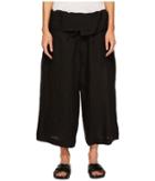 Y's By Yohji Yamamoto U-waist Fold-over Pants (black) Women's Casual Pants