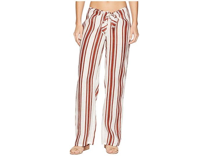 Tory Burch Swimwear Kellen Printed Beach Pants Cover-up (new Ivory/desert Spice) Women's Swimwear