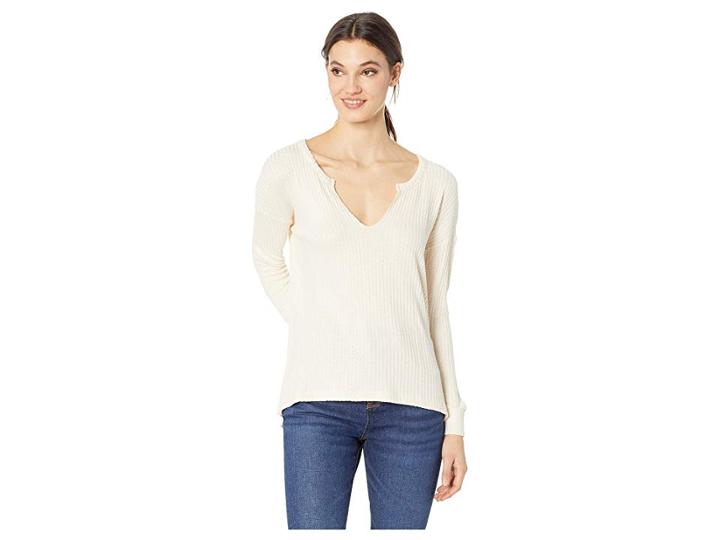 Chaser Thermal Long Sleeve Split-neck Henley (cake) Women's Clothing