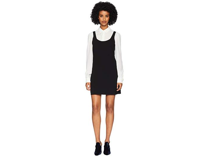 Boutique Moschino Dress With White Button Down (fantasy Print Black) Women's Dress