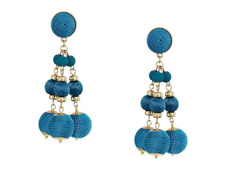 Lilly Pulitzer Slathouse Soiree Earrings (tidal Wave) Earring