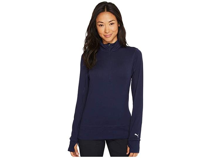 Puma Golf 1/4 Zip Popover (peacoat) Women's Sweater