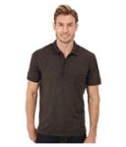 7 For All Mankind Raw Placket Polo (bark Brown) Men's Short Sleeve Pullover