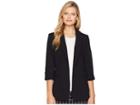 Calvin Klein Woven Button Front Jacket (black) Women's Coat