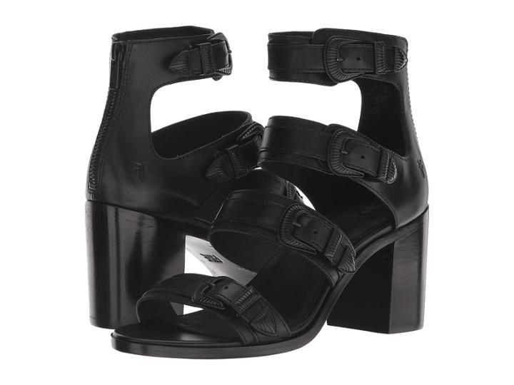 Frye Danica Western Buckle (black) High Heels