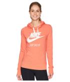 Nike Sportswear Gym Vintage Hbr Hoodie (rush Coral/sail) Women's Sweatshirt