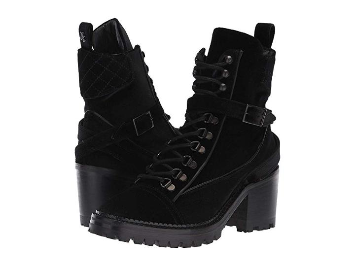 The Kooples Velvet Steffy Boots (black) Women's Boots