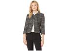 Nine West Tweed Kiss Front Jacket (black Multi) Women's Clothing