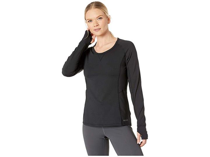 Marmot Midweight Meghan Crew (black) Women's Long Sleeve Pullover