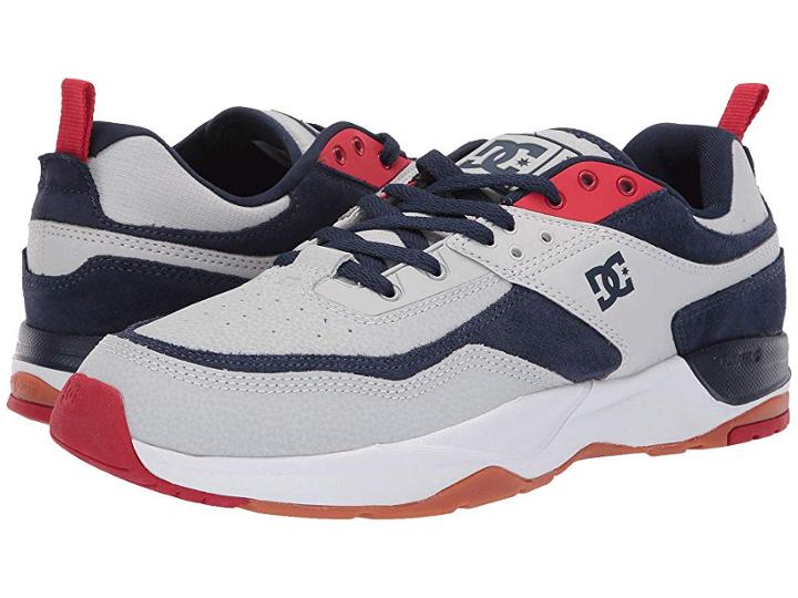 Dc E. Tribeka (light Grey/true Red) Men's Skate Shoes