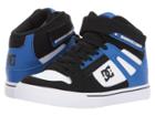 Dc Kids Spartan High Ev (little Kid/big Kid) (black/white/blue) Boys Shoes