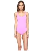 Moschino Solid Maillot (pink) Women's Swimsuits One Piece
