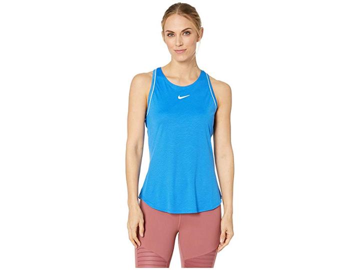 Nike Court Dry Tank Top (signal Blue/white/white/signal Blue) Women's Clothing