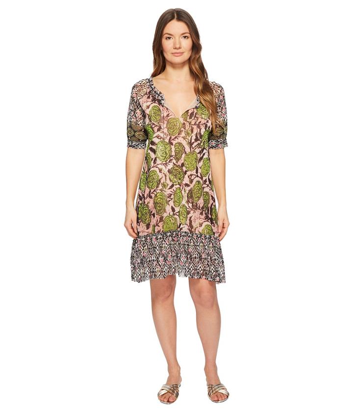 Fuzzi Patchwork T-shirt Dress (petalo) Women's Dress