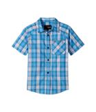 Hurley Kids Raglan Short Sleeve Woven Top (little Kids) (university Blue) Boy's Clothing