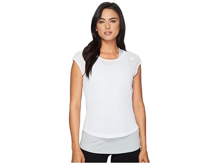 Adidas Supernova Tokyo Two Layer Short Sleeve Tee (white/clear Onix) Women's Sleeveless