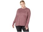Nike Element Crew Top (sizes 1x-3x) (el Dorado/plum Dust/heather/reflective Silver) Women's Long Sleeve Pullover
