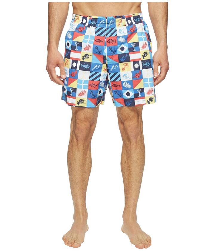 Columbia Backcast Iitm Printed Trunk (multi Marina Flags) Men's Shorts