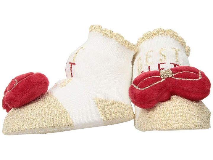 Mud Pie Best Gift Ever Rattle Toe Socks (infant) (red) Girls Shoes