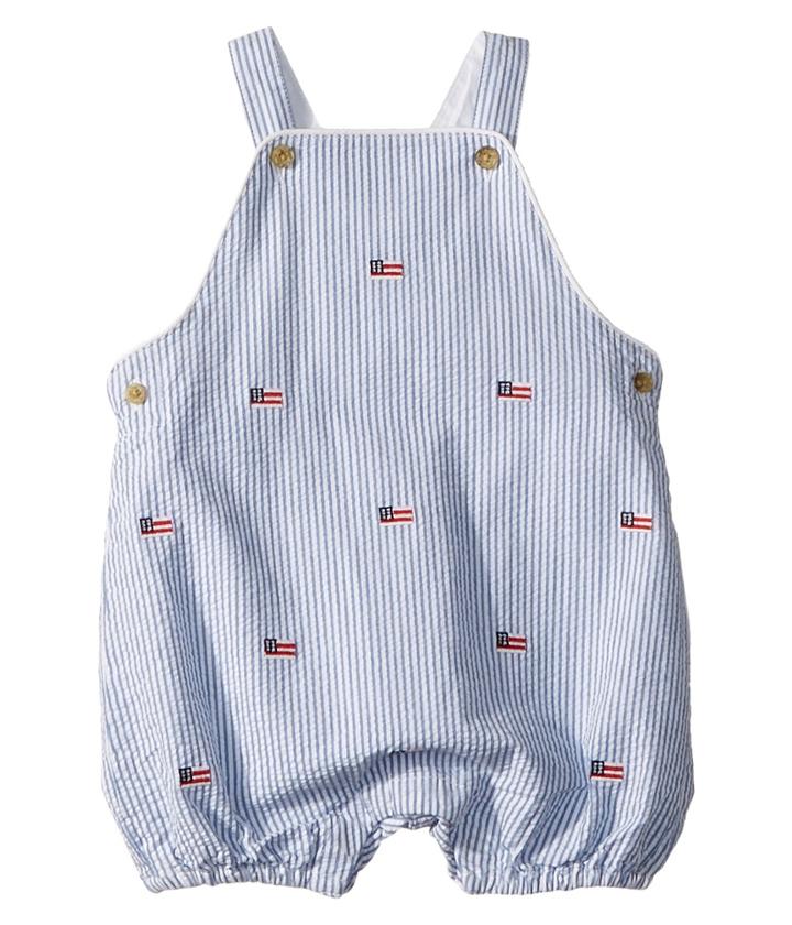 Janie And Jack Overalls (infant) (flag Seersucker) Boy's Overalls One Piece