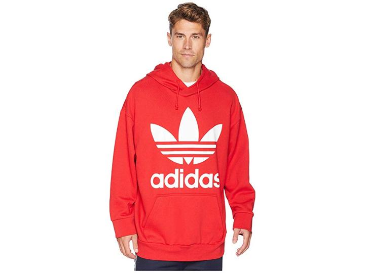 Adidas Originals Trefoil Oversized Hoodie (collegiate Red) Men's Sweatshirt