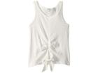 Splendid Littles Tie Front Tank Top (big Kids) (off-white) Girl's Sleeveless