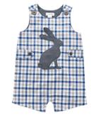 Mud Pie Gingham Easter Bunny Shortall (infant) (blue) Boy's Jumpsuit & Rompers One Piece