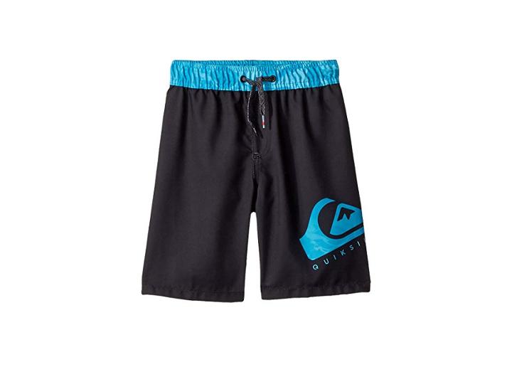 Quiksilver Kids Lava Logo Volley Shorts (toddler/little Kids) (black) Boy's Swimwear
