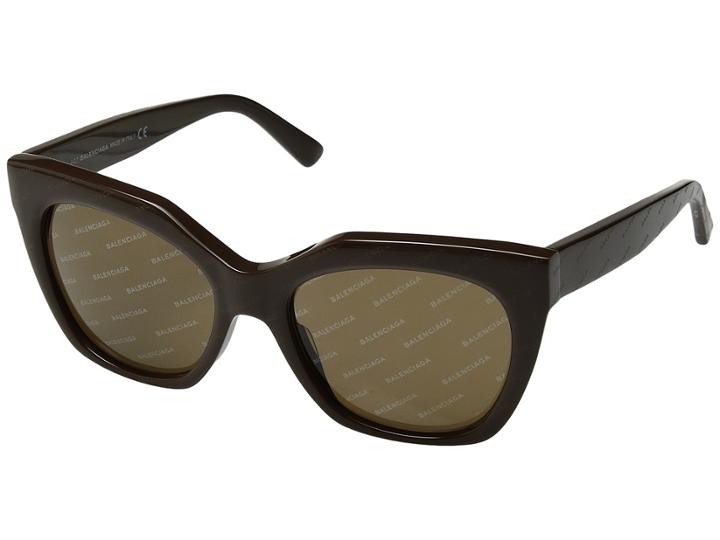 Balenciaga Ba0132 (brown Logomania/brown Logomania Lens) Fashion Sunglasses